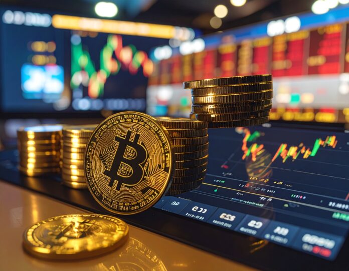 NYSE trading floor with digital-asset theme – Cryptostock Insight